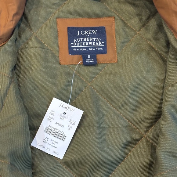 J. Crew Men's Brown Quilted Vest - Picture 3 of 3